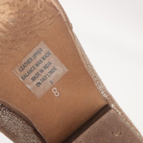 Seychelles Womens Bootie Size 8 Distress Silver Metallic Slip On Shoes Point Toe - Picture 9 of 12